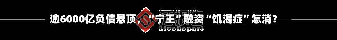 逾6000亿负债悬顶，“宁王”融资“饥渴症”怎消？-第3张图片