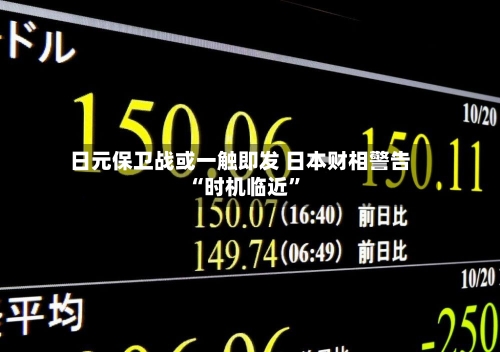 日元保卫战或一触即发 日本财相警告“时机临近”-第3张图片