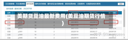 美期货豆油最新费用(美豆油期货行情)-第2张图片