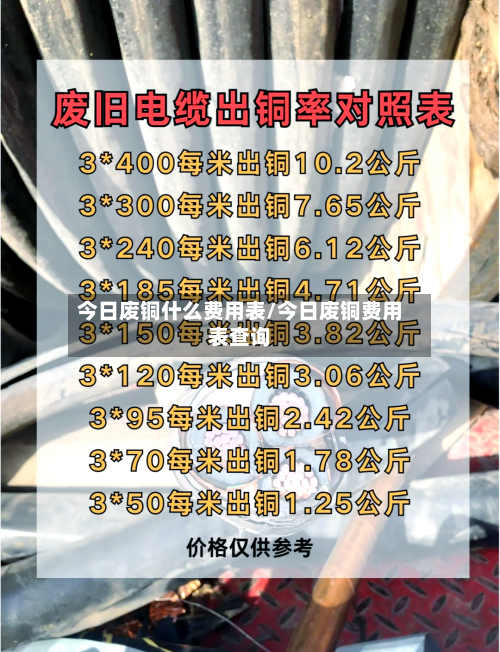 今日废铜什么费用表/今日废铜费用表查询-第2张图片